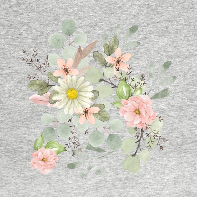 Pastel watercolor floral by AllPrintsAndArt